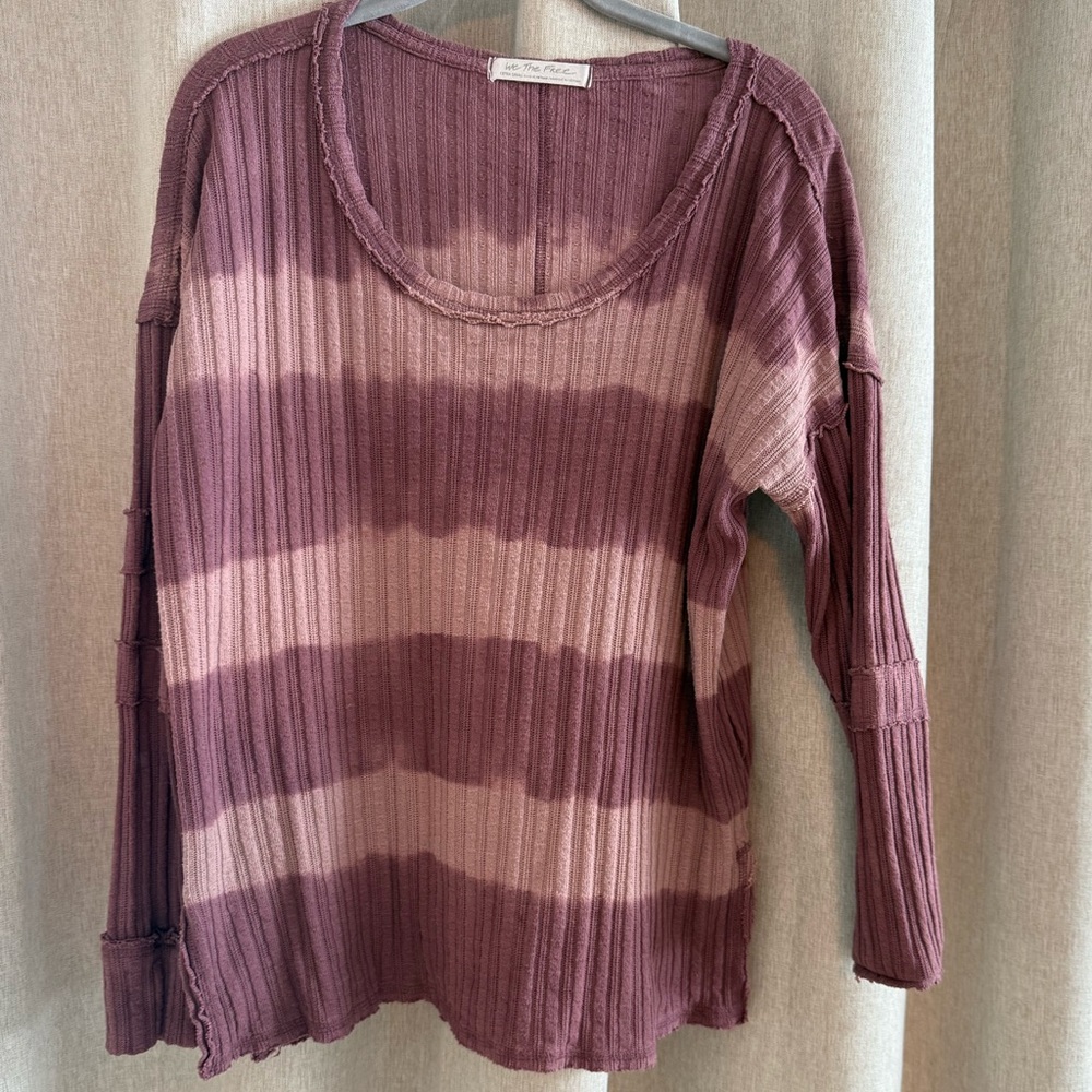 We The Free Ribbed Knit Top in Mauve